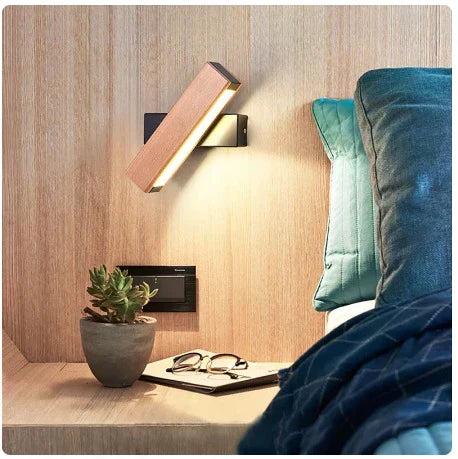 Packung mit 6 nordischen, einfachen Holz-LED-Wandlampen, moderne, verstellbare Beleuchtung, Restaurant, Wohnzimmer, Veranda, Wandlampen, Korridor-Dekoration PentaMart